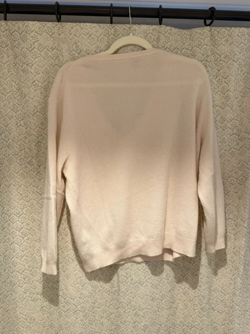 J Crew Cream cashmere oversized v-neck